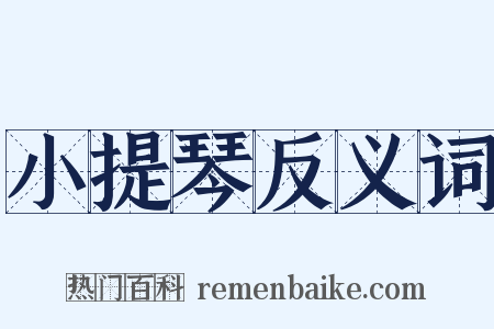 小提琴反义词是什么意思的图片